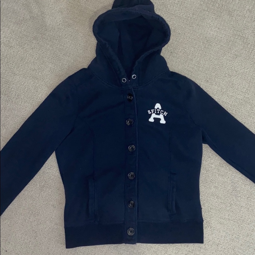 Navy Abercrombie and Fitch button up jacket